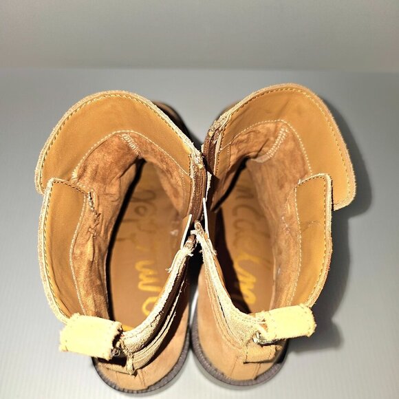 NEW Sam Edelman Nolynn Ankle Boot Womens 8.5 Brown Suede Buckle Fall Classic - Picture 9 of 14